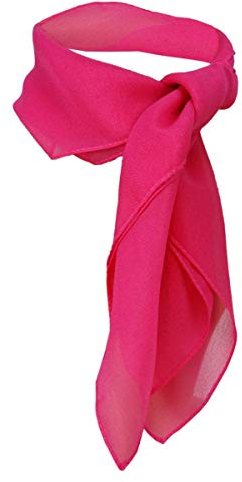 TigerTie Damen Chiffon Nickituch in pink einfarbig unicolor - Halstuch Größe 50 cm x 50 cm