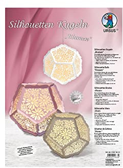 Silhouetten-Kugeln Blumen'' Papierbasteln Papierblumen Fensterdeko