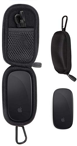 CaseSack Case for Apple Magic Mouse 1 and Magic Mouse 2, Strong Travel Carrying Case, Mesh Accessories Pocket, Detachable Wrist Strap (Ballistic Black) | portable carrying case