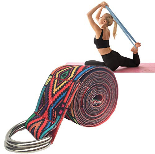 Shulishishop Yogagürtel Yogaband Perfekt zum Halten von Posen Yoga Strap Schnalle Yoga Strap Yoga-Blöcke und Gurt Yoga Strap Baumwollgürtel red,1mm