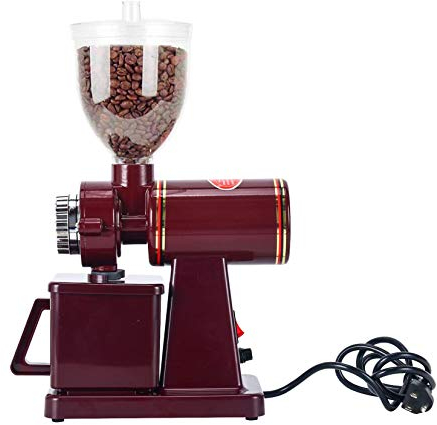 Braceletlxy Moulin à café électrique, broyeur Professionnel broyeur de Poudre de Grain de café, Lame en Acier Inoxydable de Haute qualité à réglage de la Vitesse en 8 étapes (Red)