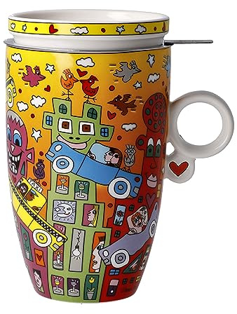Goebel James Rizzi Teetasse mit Deckel und Sieb 450 ml NOT Getting Around WA