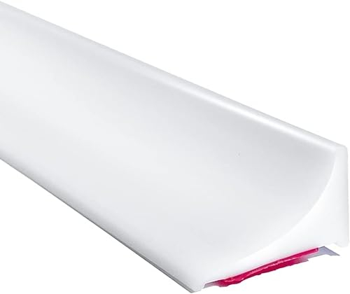 Esufeir 39Inch/1M Blanc Barriere Douche et Système de Rétention Silicone,Anti Débordement Seuil de Douche Barrage Barre D'eau en Caoutchouc Autocollante,Joint Porte Etanche pour Sol de Salle de Bain