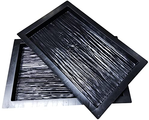 FHONYX 2 PCS stampi in cemento 50x30x4cm, Di Lastre, pannello per decking, imitazione del legno, giardino dei prati, decorazione del giardino, percorso DIY pavimentazione riutilizzabile multifunzione