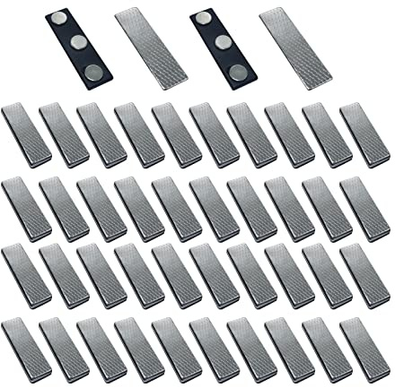 YWNYT Magnetisches Namensschild, Namensschild, Ausweishalter, Clip mit 3 Neodym-Magneten und selbstklebender Rückseite, für Jacke, Revers, Hemd, 50 Stück