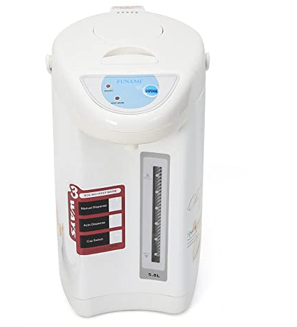 Dispensador de agua caliente de acero inoxidable de 4 litros, dispensador de agua, tetera, 750 W, termo de control de botones, depósito de agua para escuela, hogar, oficina, hotel (blanco)