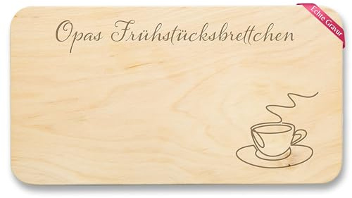 Holz Natur - Großvater - Opas Frühstücksbrettchen I Opi Geschenk Opa Geschenkidee Geburtstag I Weihnachten - 22x12 - Holz - grandad gifts geschenke für großväter gravur brettchen