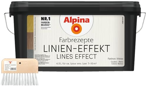 Alpina Farbrezepte LINIEN-EFFEKT 4,5 Liter + Effekt-Kamm
