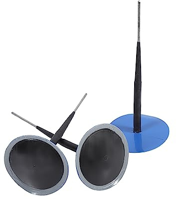 TKSE Reifenstopfen Patch, 24 Stück 6mm Pilzstopfen Patch Gum, Auto Tubeless Reifen Pannenreparatur Verkabelt Flecken Set Für Auto, Motorrad, LKW, Bus Und Landwirtschaftliche Reifen