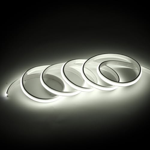 pcning 2M COB Bandeau LED Autocollant Blanc Froid 220V Eclairage Puissant sans Transformateur, 2 Meters LED Strip Light (Blanc Froid, 2M)