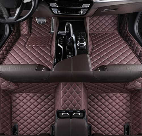 LOPAMCGH Auto Fußmatten für KIA Sportage 2018-2019 (LHD), Nach Maß Leder Auto Bodenmatte, Vollflächig Abgedeckte Schutz Liners, Wasserdicht rutschfest Allwetter Fußmatten,B Coffee