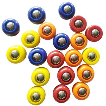 F Fityle Juego de Mini Discos de tejo, Discos de Juego de Mesa, Equipo portátil, Accesorios de tejo, Juego de Rodillos de tejo para el hogar, 20 Piezas 2 X 1.56