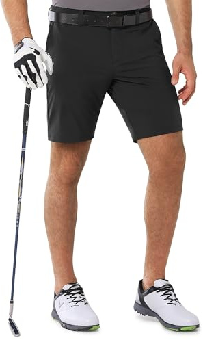 Outdoor Ventures Herren Golfshorts 9 Stretch Golf Shorts mit 5 Taschen | UPF 50+, Schnelltrocknend, Leicht, 3 Tee-Halter, Atmungsaktiv, Feuchtigkeitsableitend, für Golf Wandern Camping