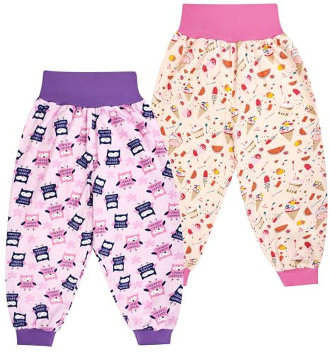 FLYISH DIRECT Baby Windelhosen, Baby Sleepy Windelhose für Kinder, 2 Stück Baby Töpfchen Trainingshose, L