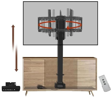 TV-Lift TV-Halterung - Teleskopisch, 360° Drehbar, Versteckt Im Schrank, Geeignet Für 26-70 Zoll LED-Bildschirme, Mit Einer Tragkraft Von 60 Kg/132 ​​lbs