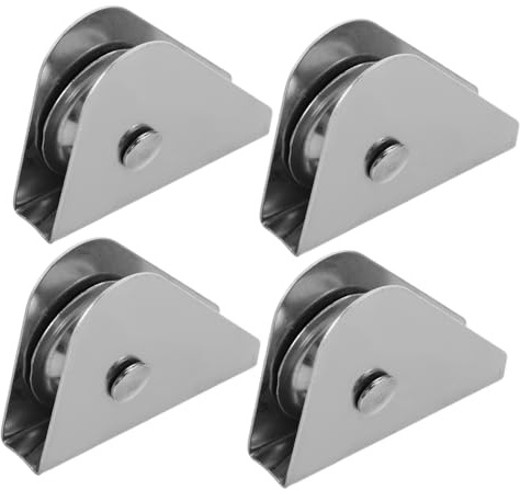 SUPVOX Stainless Steel Flag Pole Pulley Accessories for Outdoor Use 4Pcs Heavy Duty Pulley System with Weather Resistant Design for Large Public Spaces