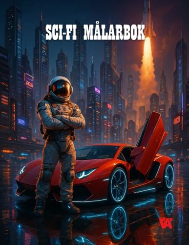 Science Fiction Målarbok: En målarresa genom futuristiska världar, utomjordingar och maskiner.