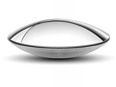 Enceinte Bluetooth d'aromathérapie avec lumière respirante et son surround à 360°, idéale pour la décoration de la maison ou du bureau. Gadget high-tech original, inspiré de la face cachée de la lune