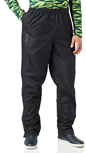 VAUDE Regenhose Herren Fluid Full-zip Pants II, wasserdichte Outdoorhose - Wassersäule 10.000 mm, Fahrradhose atmungsaktiv & winddicht, 2-Lagen Überhose schnell überziehbar