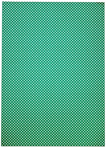 folia 5905 - Cartulina fotográfica Verde con Lunares Blancos, 50 x 70 cm, 10 Hojas, impresión por Ambos Lados, para Manualidades y diseño Creativo de Tarjetas, Ventanas y álbumes de Recortes