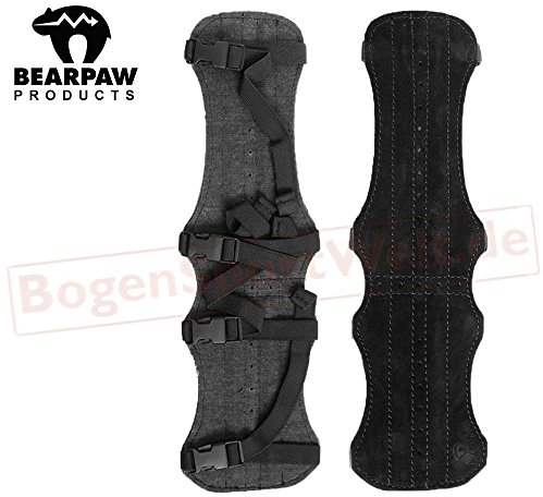 BEARPAW Armschutz Long Fashion - Farbe: schwarz; Zubehör für Bogenschießen, Pfeil und Bogen, Bogensport