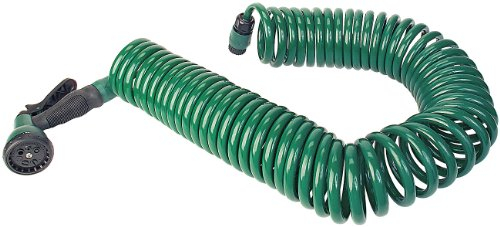 Pearl Mangueras de jardín - Manguera Espiral: Manguera de jardín en Forma de Espiral con una Longitud de 15 m (jardín, en, Estirable)