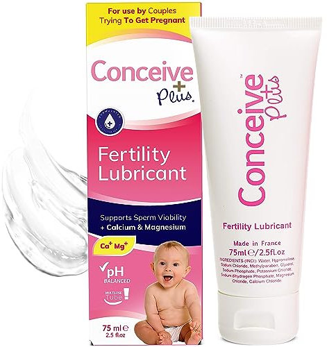 CONCEIVE PLUS Fertility Lubricant for Couples Trying to Conceive | Non Sticky, Non Irritating Water Based Lubrification Gel with Magnesium & Calcium | pH Balanced Conception Personal Lubricant - 75 ml