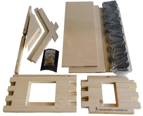 Vogelhaus Bausatz (groß), Schiefer grau Manufaktur Martinshof L: 44,00 cm B: 38,50 cm H: 28,50 cm Vogelhaus, Vogelvilla, Vogelhäuschen selber Bauen Futterhaus. Garten. Herbst. Futterplatz. Fütterung.