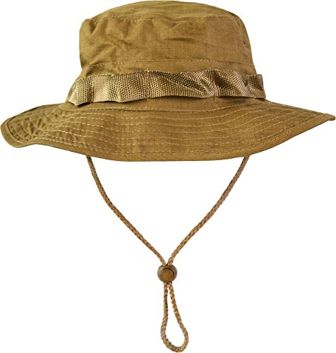 normani Australian Outdoor Hut Boonie Hat in vielen Farben und Grössen Farbe Coyote Tan Größe L