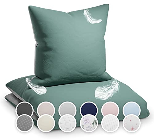 sleepwise Juego de sábanas Soft Wonder Juego de Funda Nordica Cama Individual, Lino Microfibra Oeko-Tex®, Fundas de Almohada y Edredón Lavables a Máquina, Hipoalergénicas, Ropa de Cama 135 x 200