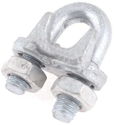 Aexit Silberfarbener, formbarer 15mm Durchmesser-Drahtseilclip-Kabelklemmenverschluss (b0673531b92cfc3e12c5c9305f1c54af)