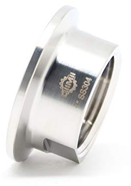 QiiMii Sanitary Tri clamp 50.5mm to NPT Female Thread Adaptor SS304 Tri clamp Adaptor Pipe Fitting (Thread Size: 1 NPT)
