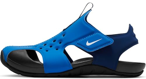 Nike Sunray Protect 2 (PS), Slide Sandal, Signal Blue/White-Blue Void-Black, 35 EU