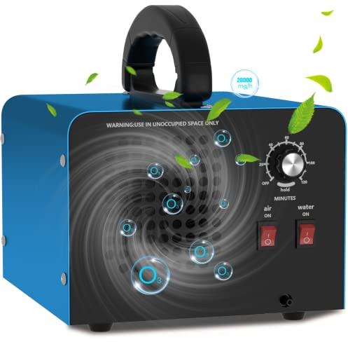 Ozongenerator 28,000 mg/h, Industrieller O3 Ozon-luftreiniger mit Zeitschaltuhr für Räume, Garagen, Hotels, bis zu 300㎡, Geruchskiller für Rauch/Haustiergerüche/Küchengerüche, Reinigen von Obst Gemüse
