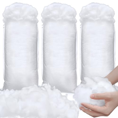 Fake Snow Decorations, 75 Sqft Fiber Soft Christmas Artificial Snow Cotton for Indoor Home Christmas Decor Village Tree Winter Mantle Displays Fake Snow for Winter Christmas Tree Holiday (25 Oz)