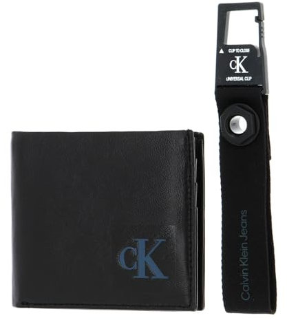 Calvin Klein Geldbörse Schlüsselanhänger CKJ SLG Giftpack Bifold W/Coin + Carabiner Keyfob Black schwarz