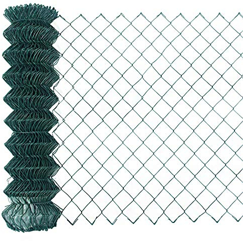 Garmix Maschendrahtzaun Gartenzaun Maschendraht Viereckgeflecht Grün 60x60mm 2,6mm (100 cm x 15 m)