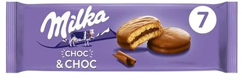 MILKA - Choc Et Choc, un plaisir doublement chocolaté - 175g, gâteaux moelleux et fondants pour les gourmands. - le Lot De 4