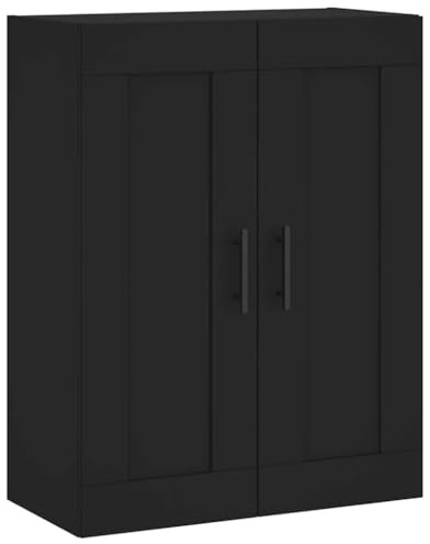 vidaXL Wandschrank Schwarz 69,5x34x90 cm Holzwerkstoff