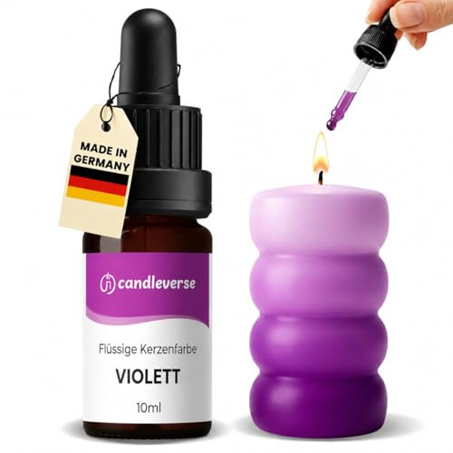 Candleverse Premium Flüssige Kerzenfarbe [Violett] | Hochkonzentrierte Farbe für DIY Kerzenherstellung | 10ml Flasche