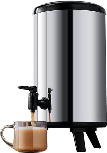 ZORZA Dispenser per Bevande coibentato con Rubinetto,Thermos per Alimenti in Acciaio Inossidabile, Caffettiera Contenitore Termico,per caffè, tè o Vin brulè,20L