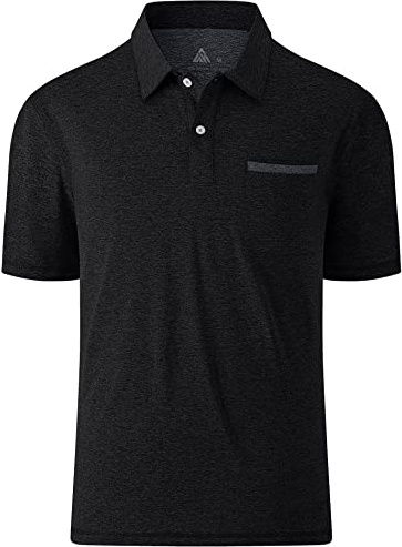JACKETOWN Poloshirt Herren Kurzarm Polohemd Atmungsaktiv Schnelltrocknend T Shirts Männer Polo Shirt Herren Mit Brusttasche Sommer Golf Tennis Sports Regular Fit Poloshirt