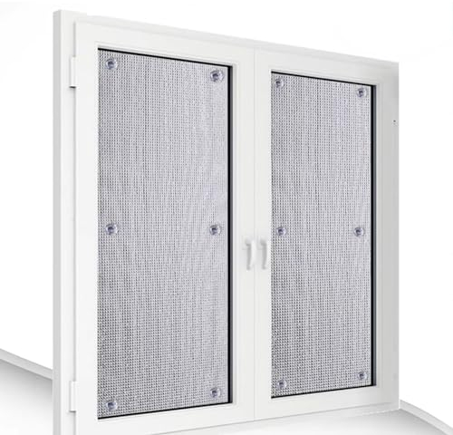 kufu01 Fensterfolie Selbsthaftend Sichtschutzfolie,UV-Schutz Sonnenschutzfolie Fenster innen & außen,8mm Dicke Dämmfolie Reflektierende Dachfenster Folie,Wiederverwendbar (40x50cm/16 x20)