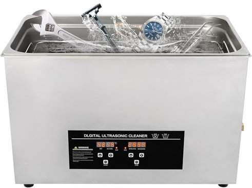 Ultrasonic Bath Cleaning Machine, 30L Stainless Ultrasonic Cleaner,6.6Gal Capacity, 600W Digital Ultrasonic Cleaner, for Jewellery Watches Coins etc