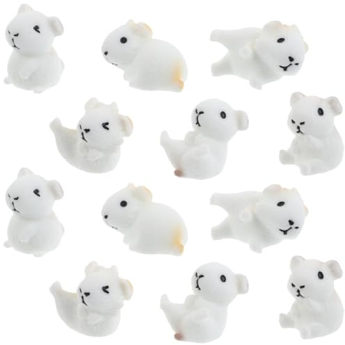 PRETYZOOM Lot de 12 Figurines Miniatures De Cochons d'Inde Figurines Animaux Modèle Animal Décoration Créative sur Le Thème du Cochon d'Inde Micro Paysage Maison De Poupée Terrarium Jardin Féerique