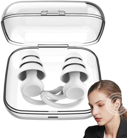Tapones para los oídos con cancelación de ruido, protección flexible de 25 a 28 dB para un descanso silencioso, uso de viaje, tapones de bloqueo de sonido reutilizables para ronquidos, comodidad