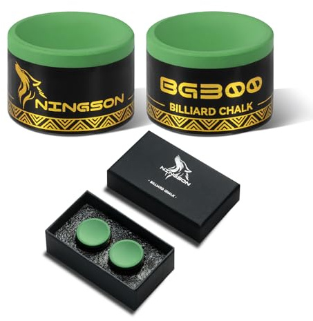 NINGSON Pool Cue Chalk, Nano Billiard Chalk Round Cue Chalk, Smooth Low Residue Pool Chalk, Reduce Miscue, Durable Long Lasting Chalk for Pool Table, Bars, Clubs & Home