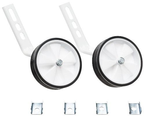 BIKESTAR Stützräder für Kinderfahrrad Universell für 14 bis 16 Zoll | Nur zur Montage auf der Fahrrad Hinterradachse geeignet - stabile Stahlkonstruktion mit Gummi-Reifen | Weiß