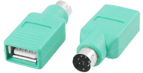 sourcing map Mini 6 Pin DIN PS/2 el Puerto USB ratón Adaptador Verde 2 Piezas