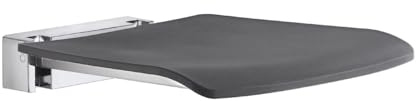 Smedbo FK414 Folding Wall Mounted Shower Seat, Grey
